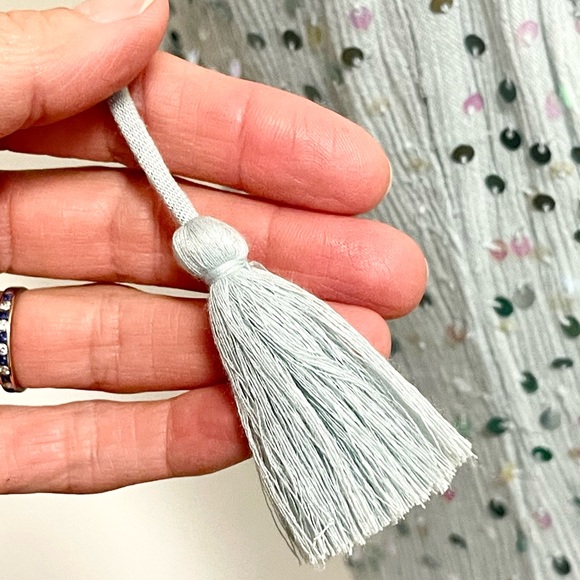 Sparkling Intimately Free People sequin slip dress with tassels! - Picture 14 of 17